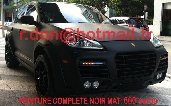 Total Covering en Noir Satin d'une PORSCHE CAYENNE – Auto Custom